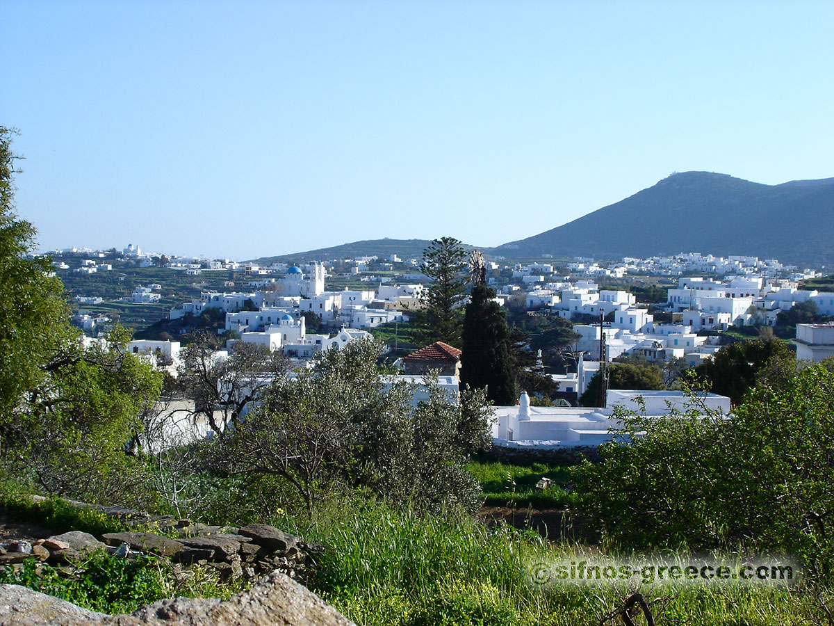 Vista panoramica di Artemonas a Sifnos
