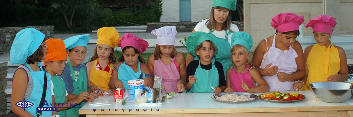 I bambini che cucinano alla Cicladi Gastronomia Festival